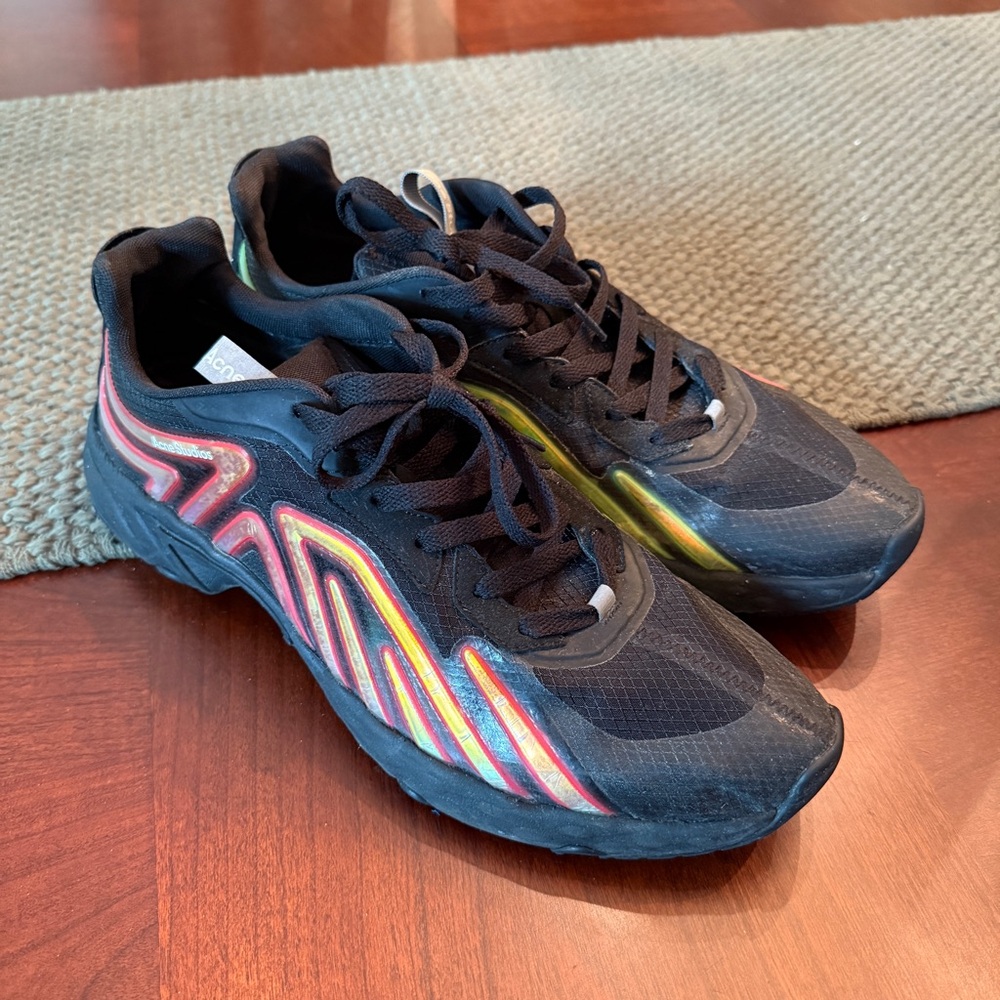 Acne Studios Trail Sneakers with Red and Green Accents